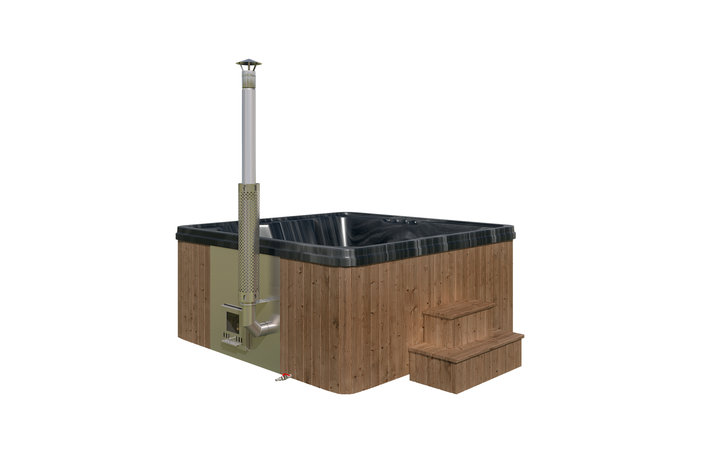 HOTTUBE met houtkachel 6 persoen