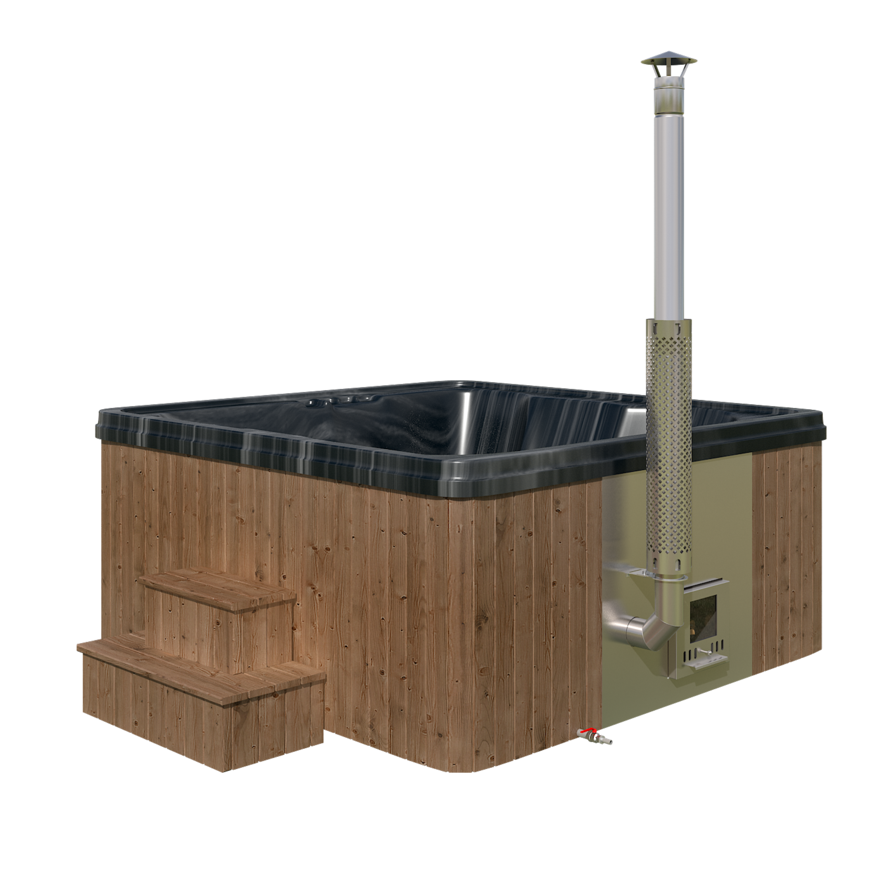 HOTTUBE met houtkachel 6 persoen