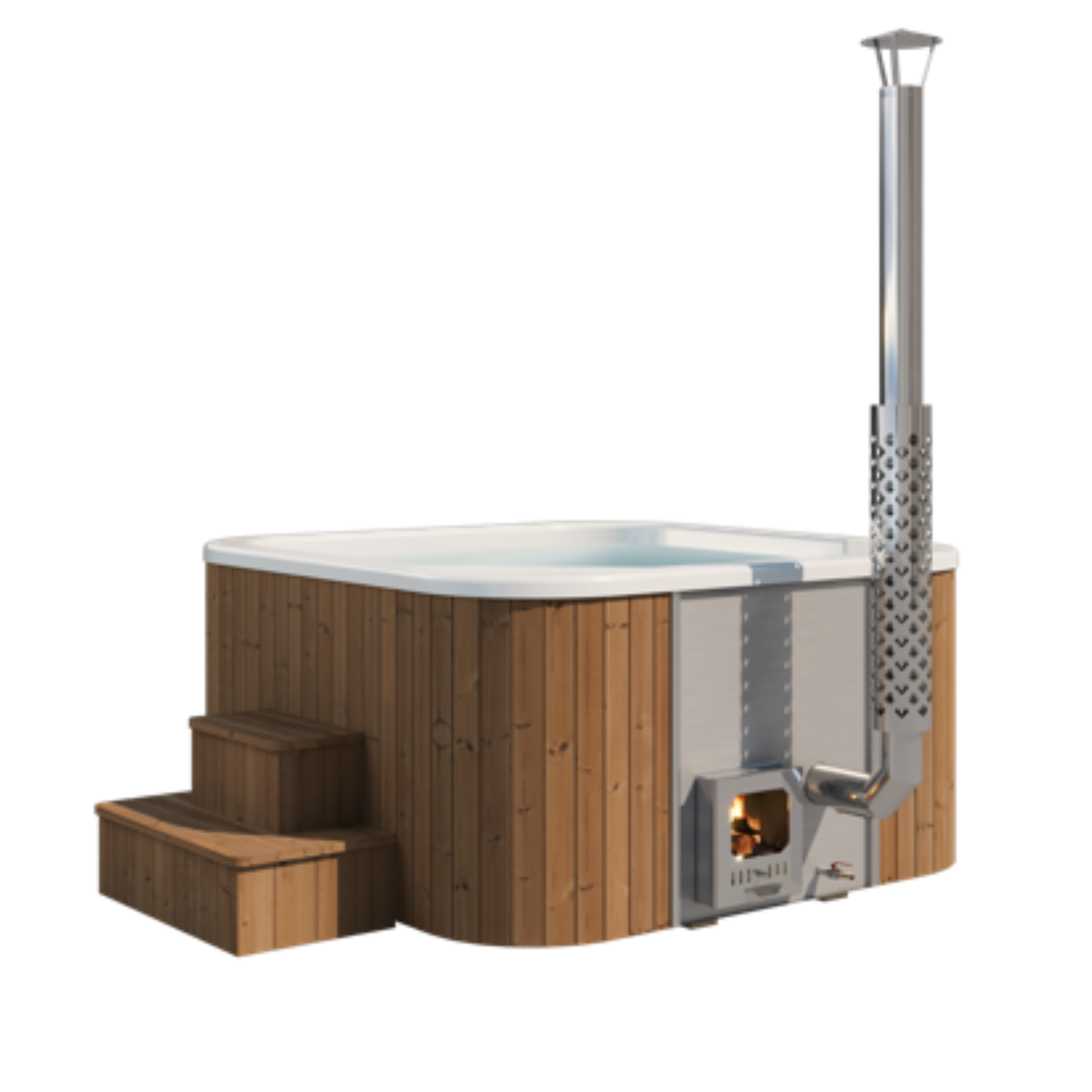 HOTTUBE met houtkachel 4 persoen